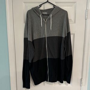 Old Navy Men's color block Zip-Up Sweater XXL